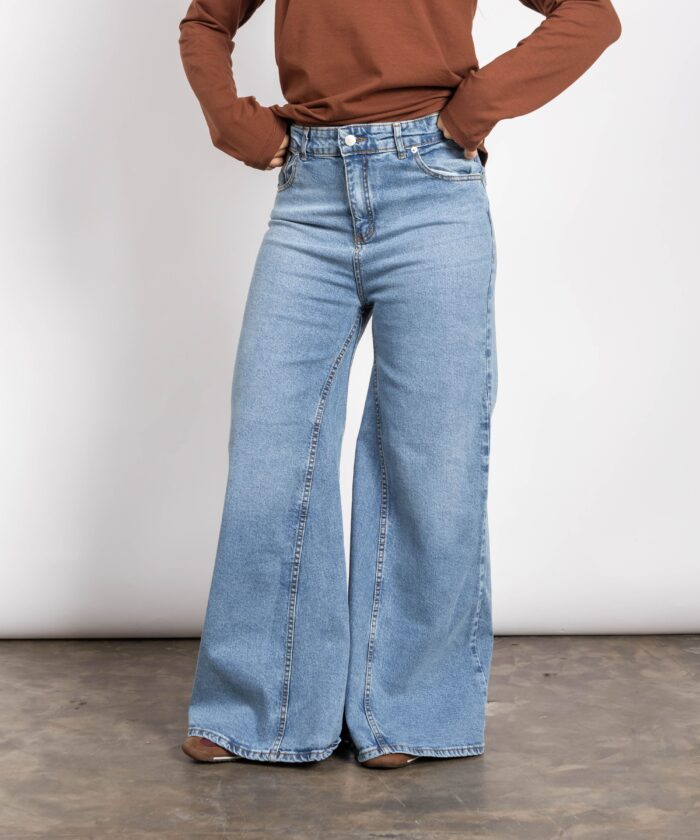 Jean Wide Leg Polonio Licra