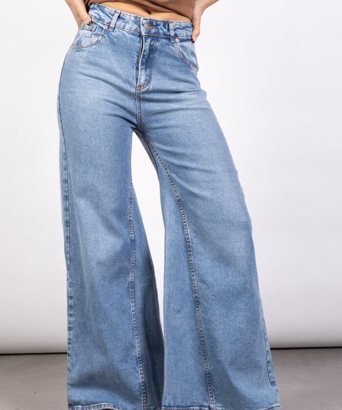 Jean Wide Leg Polonio Licra