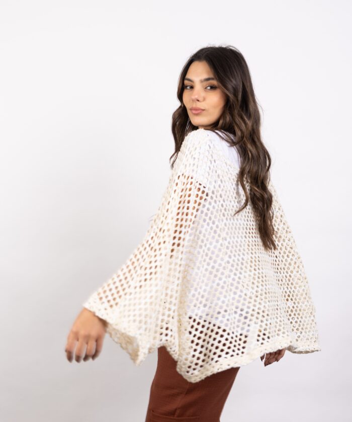Poncho Sweater Red Combinado
