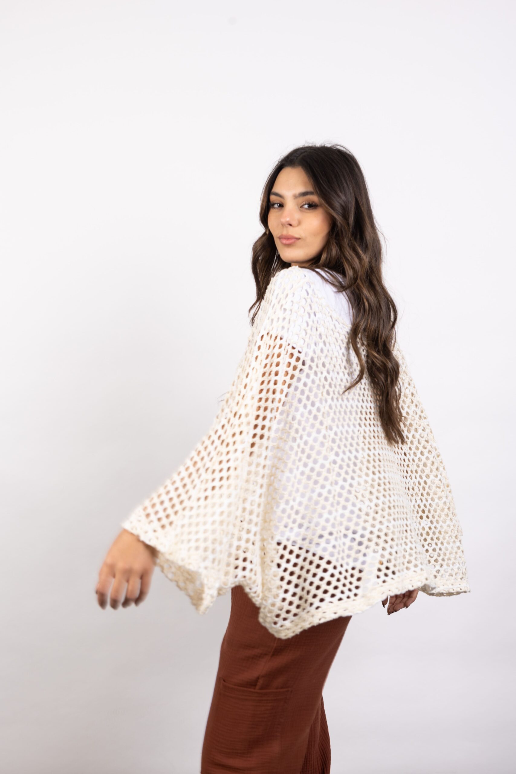 Poncho Sweater Red Combinado