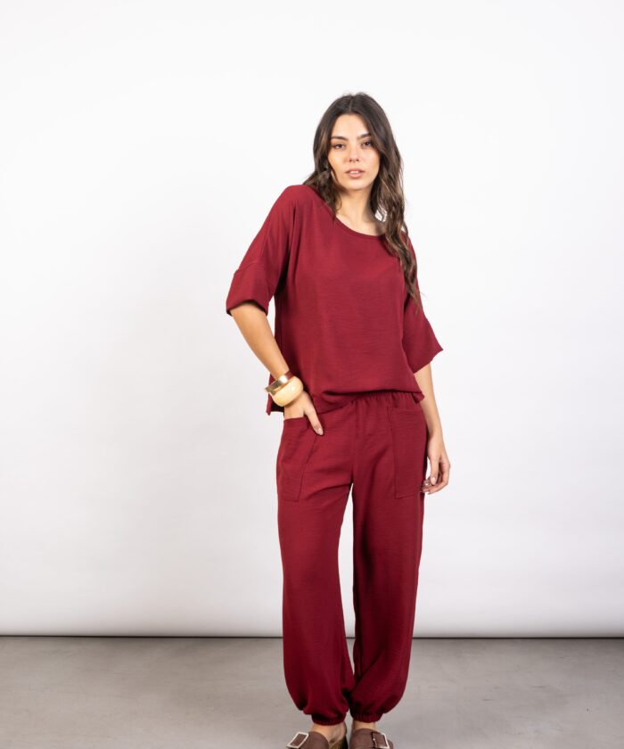 Blusa Calma - Bordó, XXL