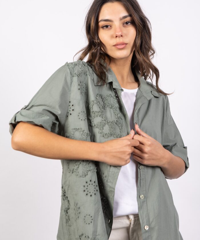 Camisa Algodón Bordado