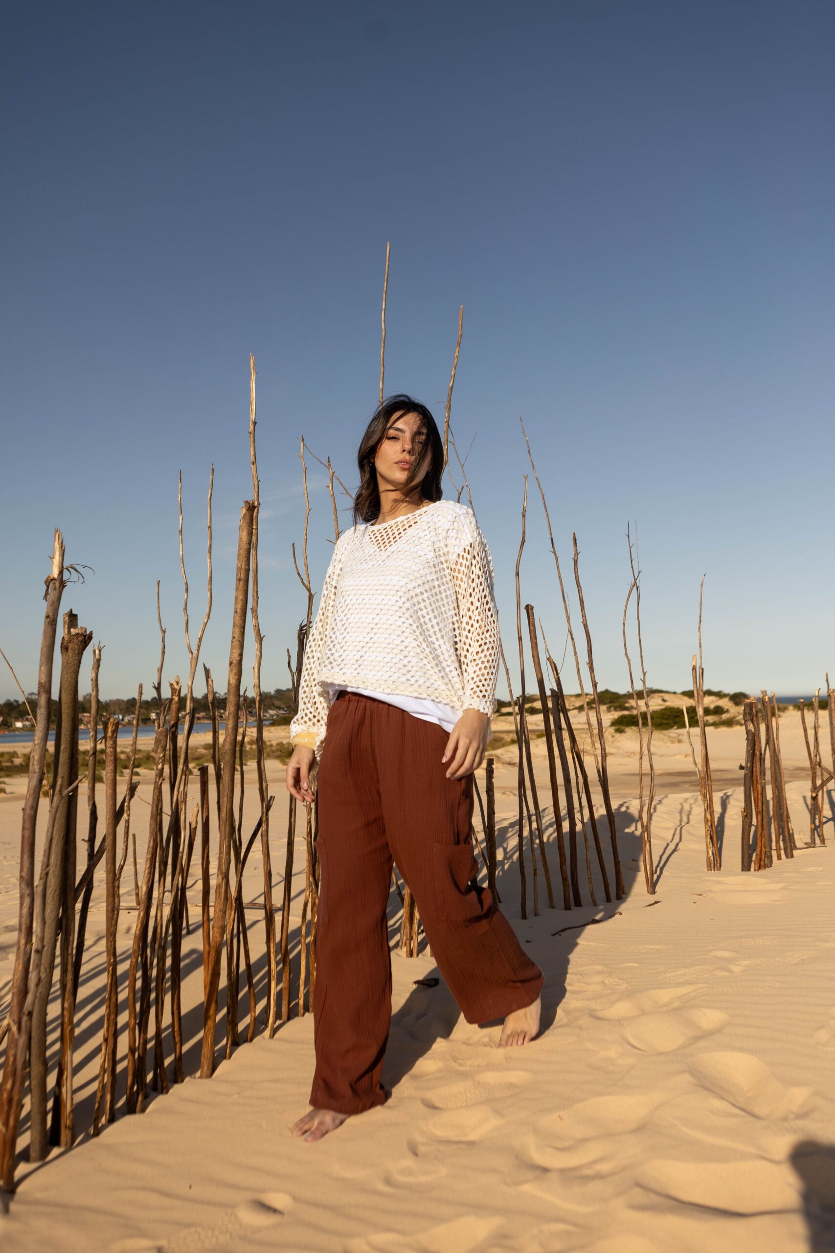 Poncho Sweater Red Combinado - Imagen 7